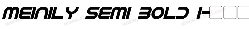 Meinily Semi Bold I字体转换